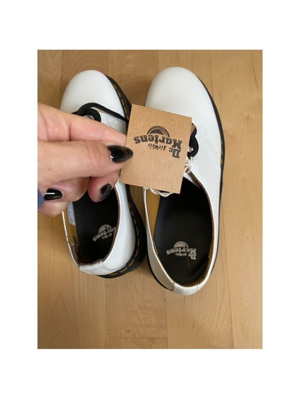 Dr. Martens Women white "1461 Quad" platform lace up shoes *Missized - Picture 5 of 10